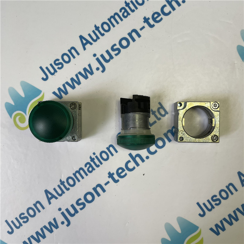 SIEMENS 3SB3501-6BA40 Luz indicadora, 22mm, redonda, metálica, verde, lente com anéis concêntricos com suporte